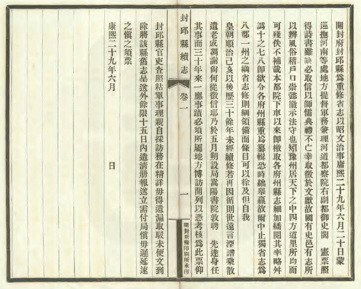 河南省新乡市《康熙封丘县续志》民国铅印本 王赐魁修 李会生纂PDF电子版地方志下载插图1