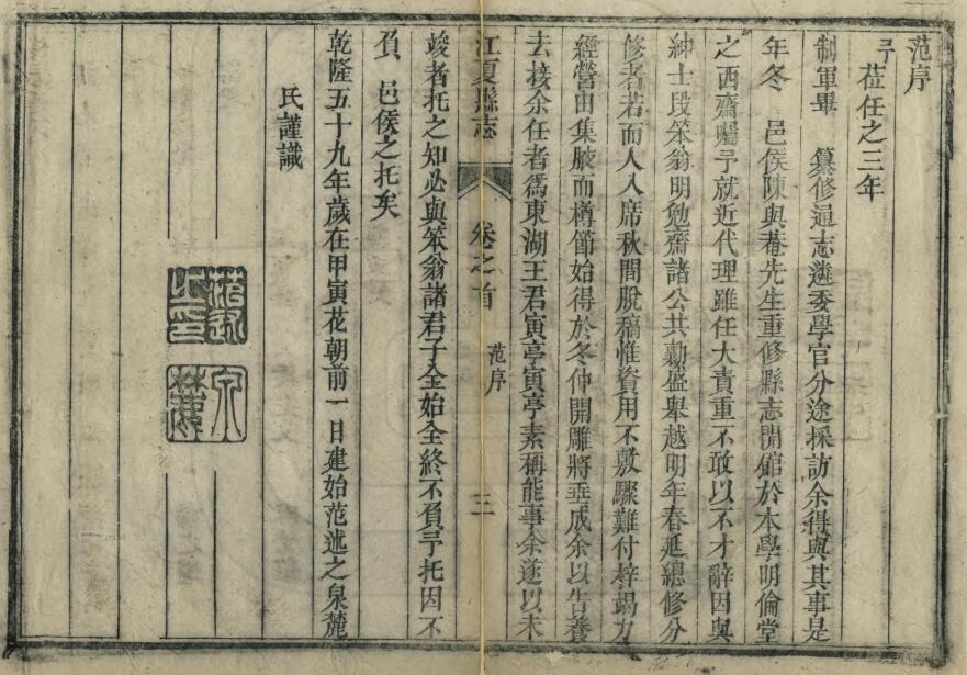 湖北省武汉市《乾隆江夏县志》十五卷 陈元京修 范述之纂PDF高清电子版影印本下载插图1 湖北省武汉市《乾隆江夏县志》十五卷 陈元京修 范述之纂PDF高清电子版影印本下载插图1