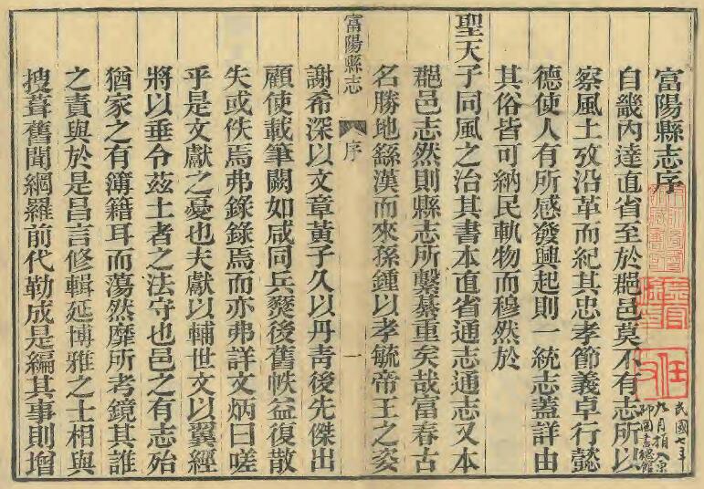 浙江省杭州市《光绪富阳县志》二十四卷 汪文炳修 何镕纂PDF电子版地方志下载插图1 浙江省杭州市《光绪富阳县志》二十四卷 汪文炳修 何镕纂PDF电子版地方志下载插图1